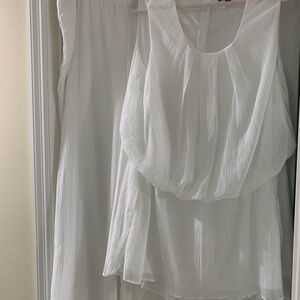 Jessica London White Layered Blouse and pants